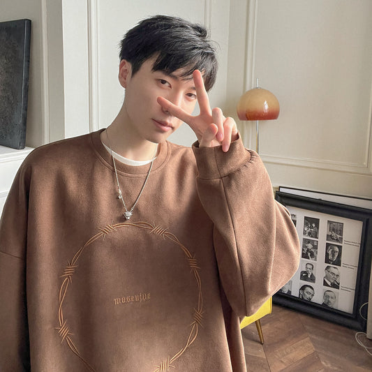 Vatican Barbed Wire Suede Sweater