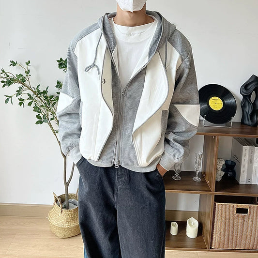 abc Fake Two-piece Waffle Jacket