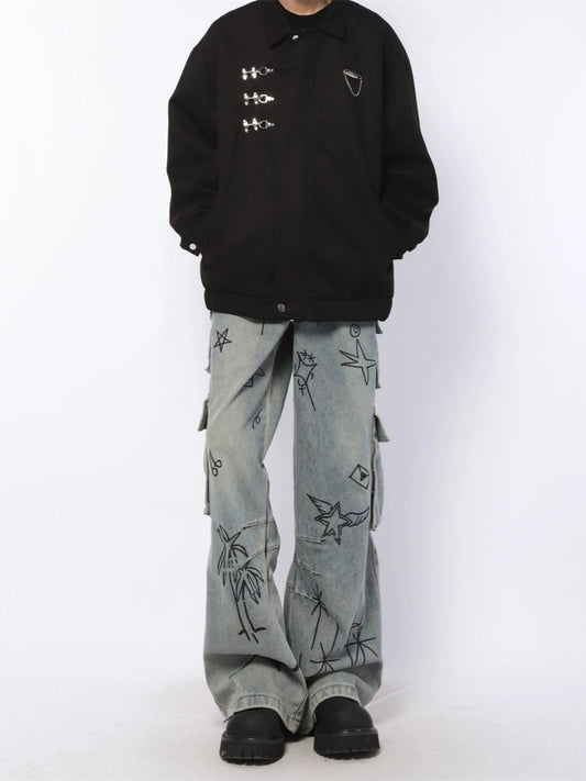 Mage Canvas Wide Jeans