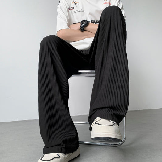 liu Essential Pleated Straight Trousers