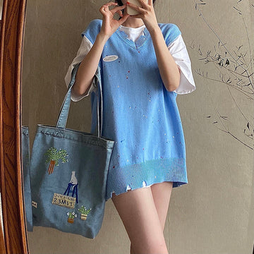 JM Painter's Sleeveless Sweater