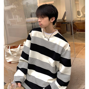 Vatican Retro Striped Crewneck Sweater