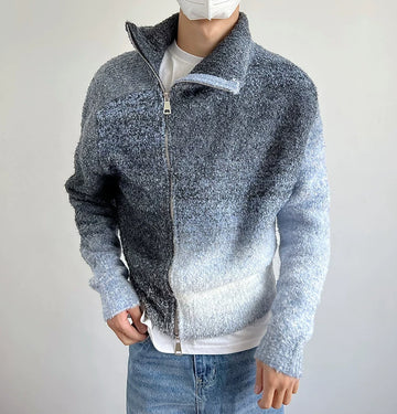 abc Gradient Zipper Knit Jacket