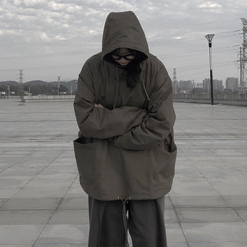 GeGe Plain Windbreaker Hoodie