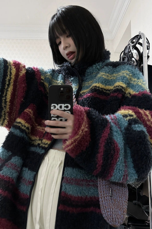Mage Color Mix Plush Jacket