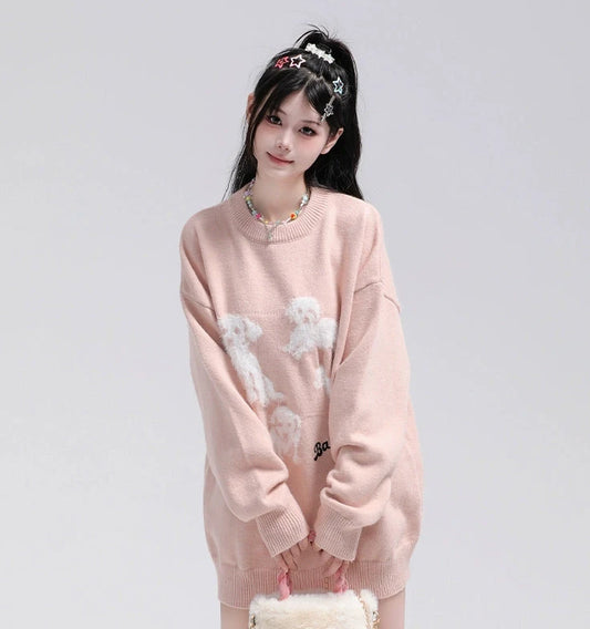 KKYES Fuzzy Puppies Sweater