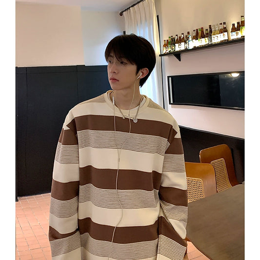 Vatican Retro Striped Crewneck Sweater