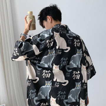 All Over Cat Button Down Shirt