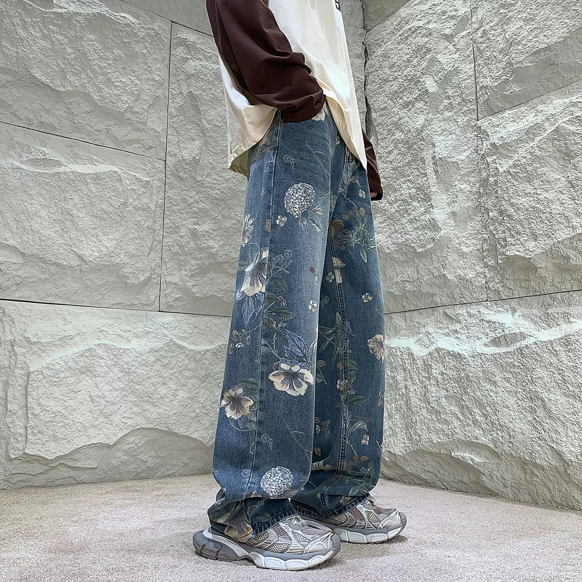 TIA Floral Print Jeans
