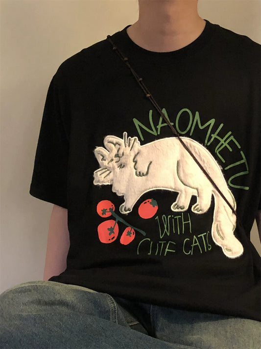 Nagawl Cat with Tomatoes Tee
