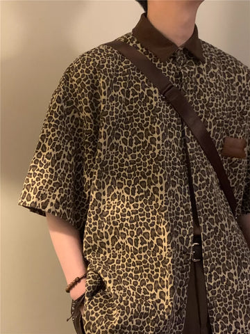 Nagawl Leopard Short Sleeves Shirt