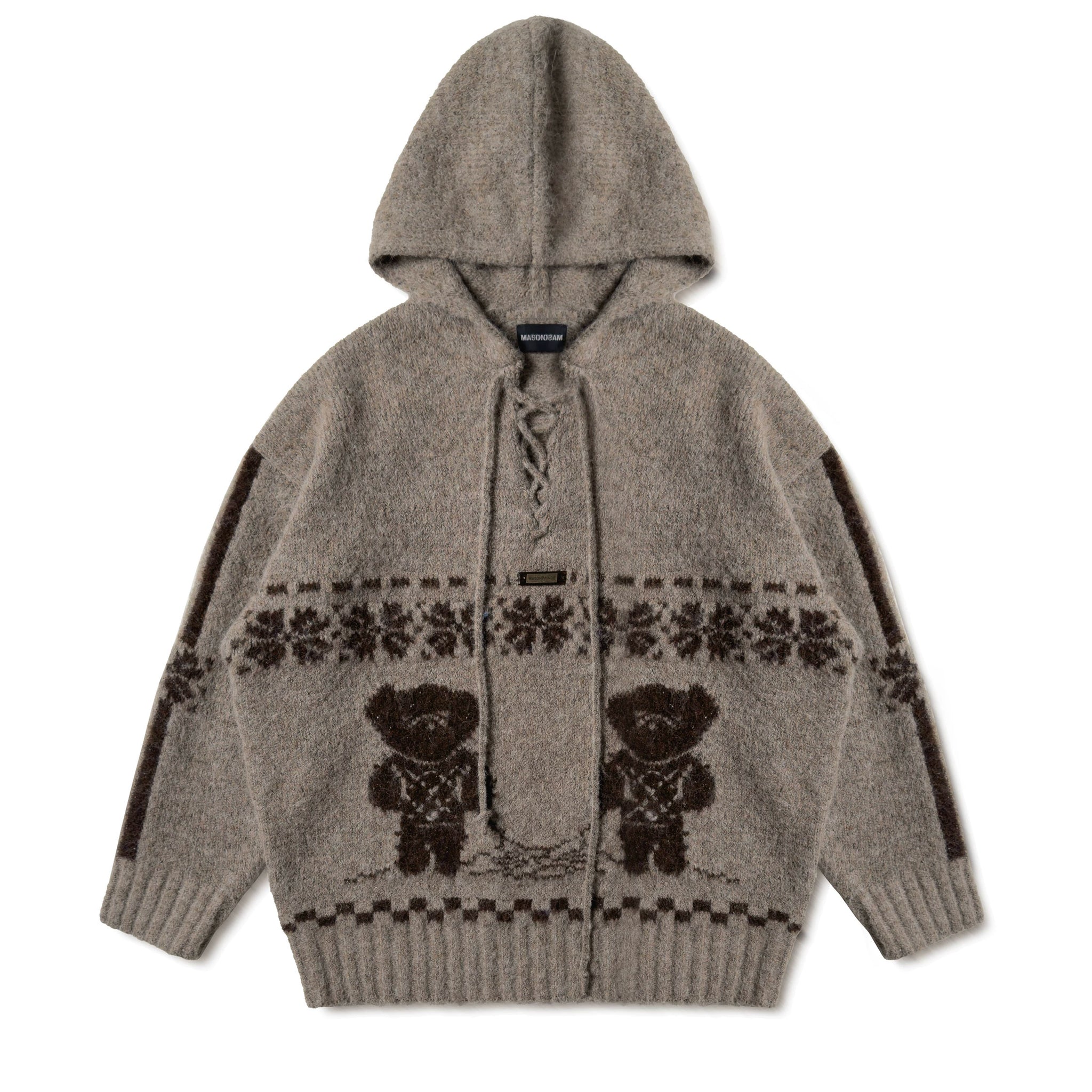 MASONPRINCE Teddy Bear Knit Hoodie