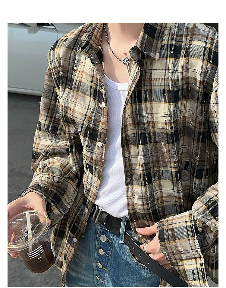 JM Damaged Plaid Shirt