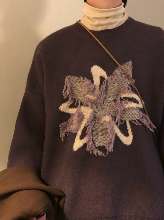 Nagawl Tassel Flower Sweater