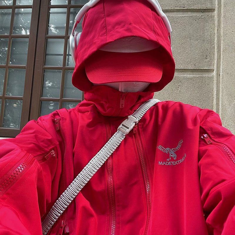 FATEE Red Windbreaker Jacket