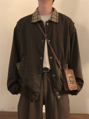 Nagawl Vintage Plaid Jacket