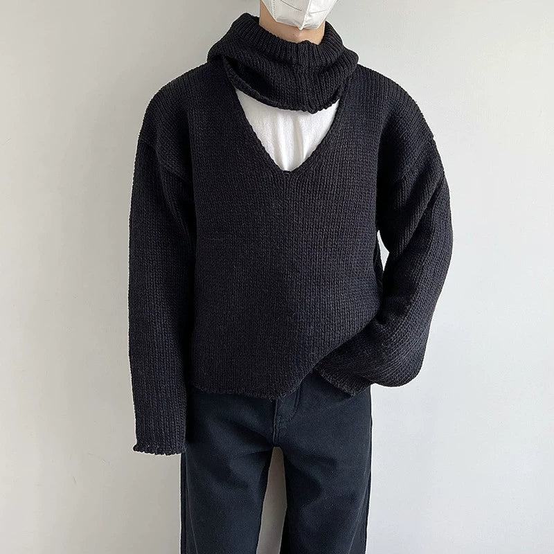 abc De-attached Collar Sweater