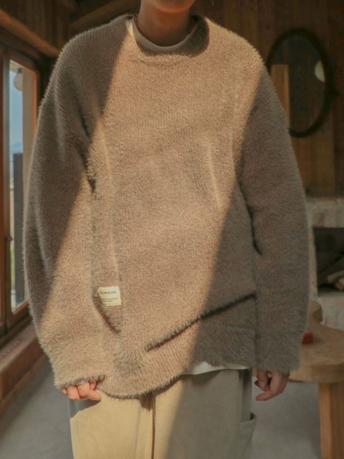 jpq Essential Solid Color Mohair Sweater