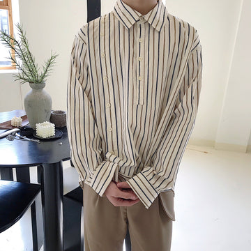 abc Irregular Striped Shirt