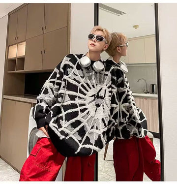 Mage Embroidered Spider Web Sweater
