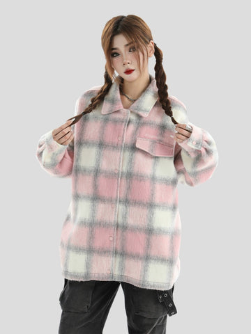 INS Ice Cream Plaid Tweed Jacket