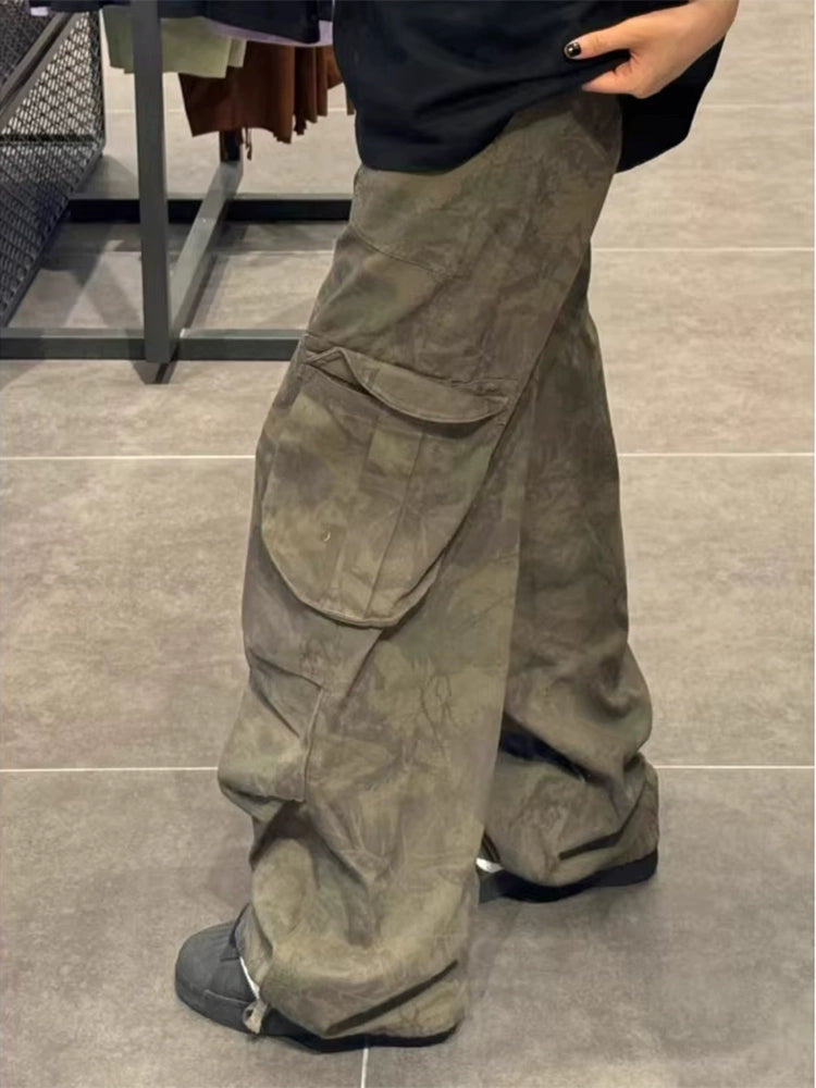 jpq Wide Leg Camo Pants