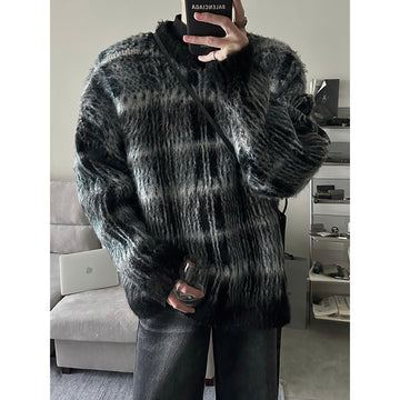 JM Plaid Faux Pullover Sweater