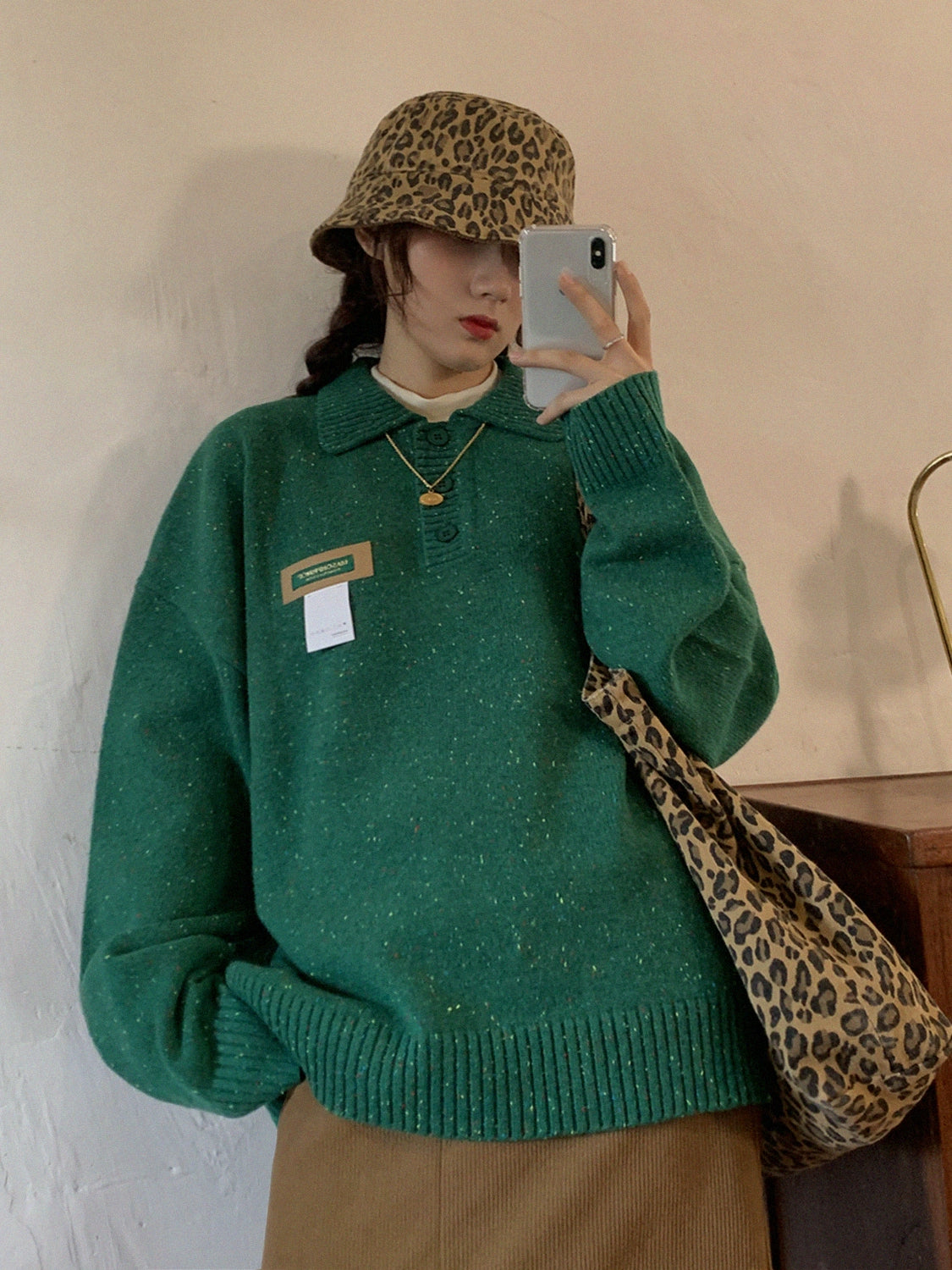 MASONPRINCE Label Button Sweater