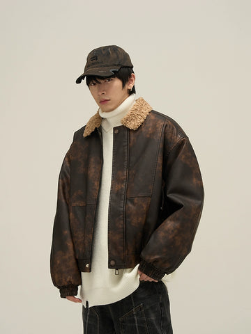 77Fight Shearling Leather Jacket