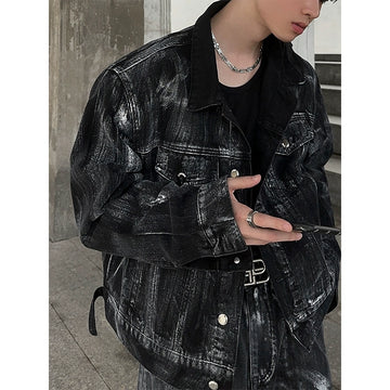 JM Black Paint Denim Jacket