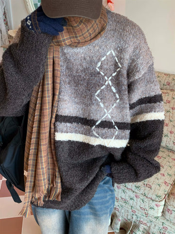 c2 Diamond Stitch Gradient Sweater