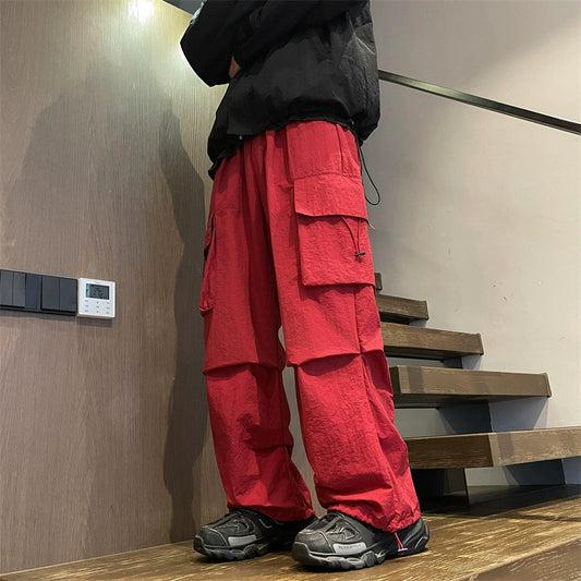 v37 Layered Solid Color Cargo Pants