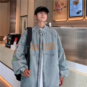 Mage Embroidered Label Denim Jacket