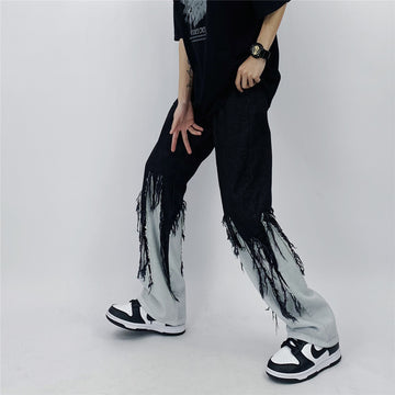 Mage Two Layer Tassel Jeans