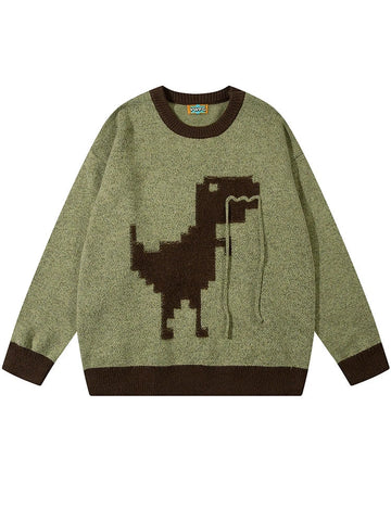 KKYES No Internet Dino Sweater