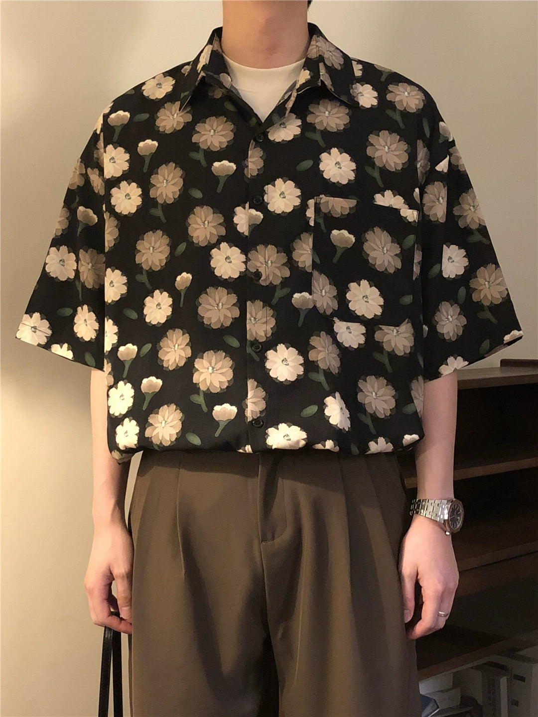 Nagawl Floral Pattern Shirt