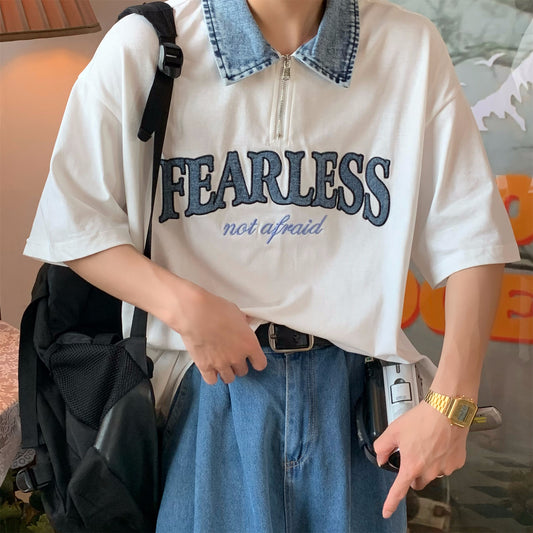 "FEARLESS: NOT AFRAID" Collared Tee
