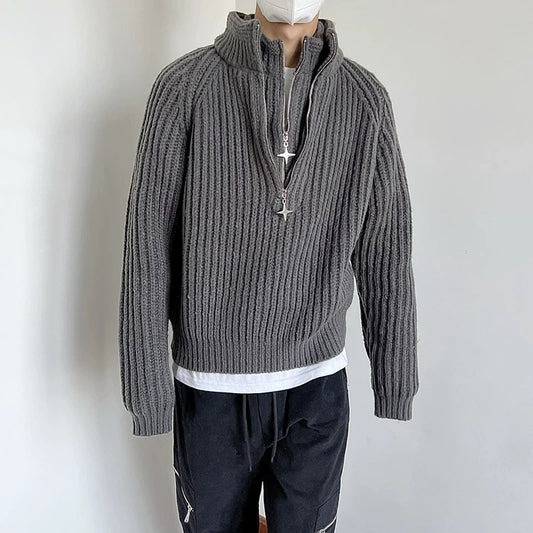 abc Fake Half Zip Sweater