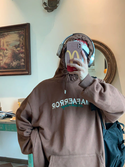 c2 Washed Letter Embroidered Hoodie
