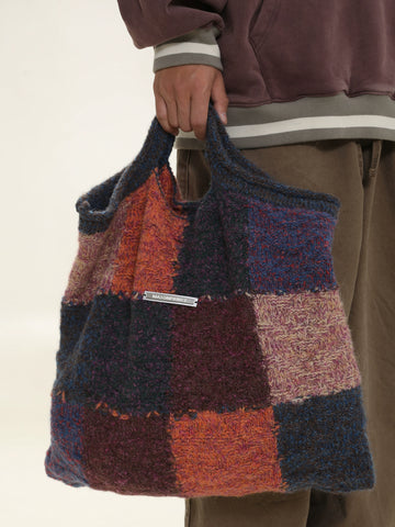 MASONPRINCE Mixed Yarn Woven Handbag