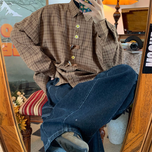 Daisy Plaid Button-Down Shirt