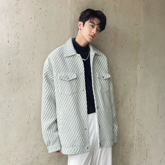 Manyston Striped Stitch Jacket