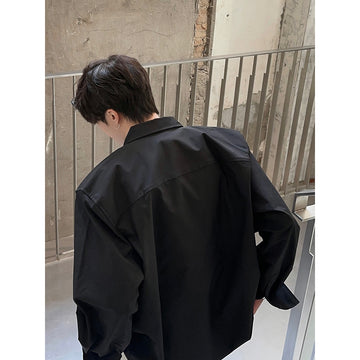 JM Plain Padded Shoulders Shirt