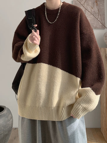 jpq Two Tone Knit Sweater