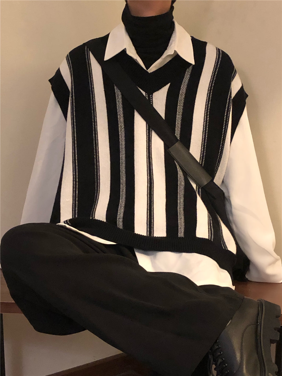 Nagawl Vintage Striped Sleeveless Vest