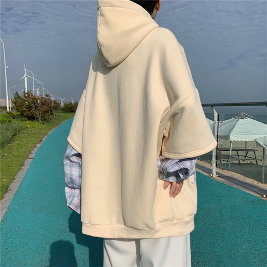 Layered Short Sleeve Hoodie