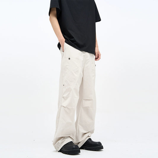 77Fight Buttons Pleated Pants