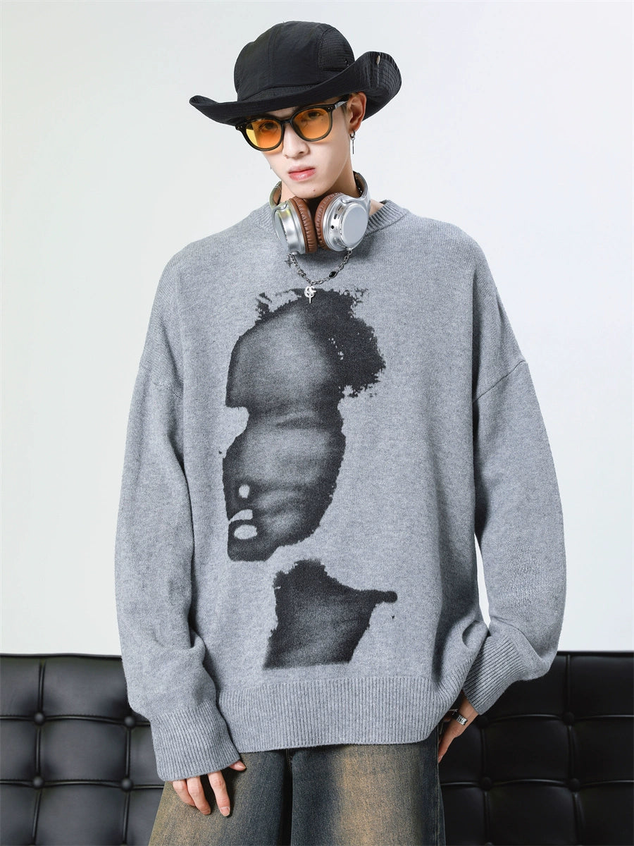 Manyston Faded Face Sweater