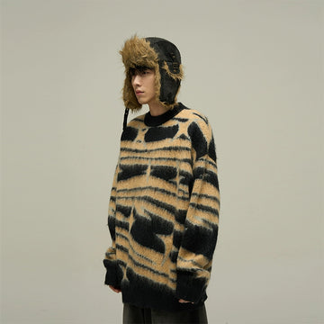77Fight Retro Star Jacquard Knit Sweater
