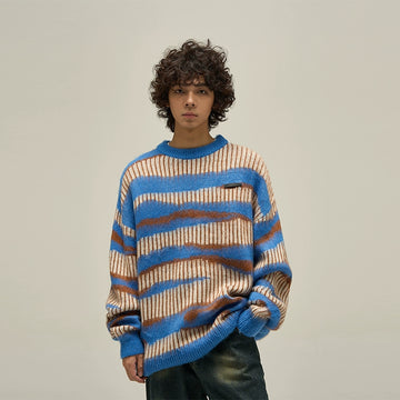77Fight Sand Bottle Art Knit Sweater